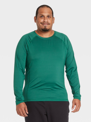 Men's Fitted Long Sleeve T-shirt - All In Motion™ Green