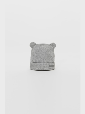 Ribbed Hat With Ears