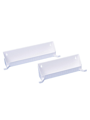 Rev-a-shelf 6562-14-11-52 14 Inch Wide Tip-out Accessory Organizer Tray With Heavy Duty Tab Stops, White, 2 Pack