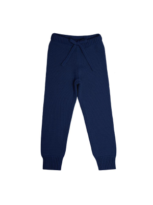 Navy Knit Pant