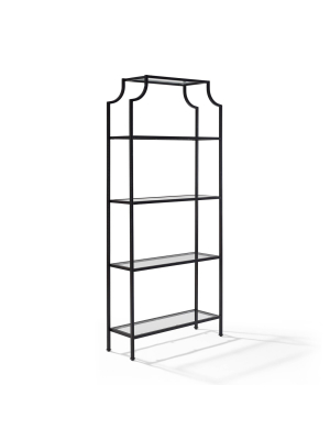 80" Aimee Glass Etagere Oil Rubbed Bronze - Crosley