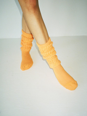 Orange Slouch Socks