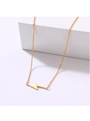 Serena Gold Lightning Bolt Necklace