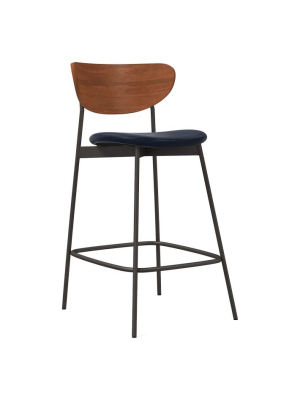 Modern Petal Counter Stool - Leather