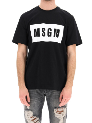 Msgm Logo Printed T-shirt