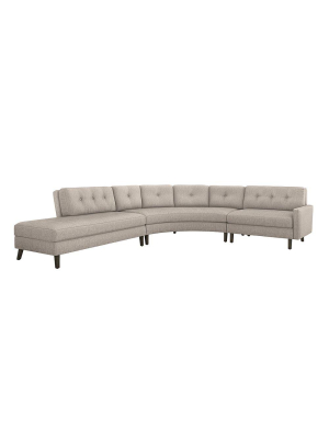 Aventura Left Chaise 3 Piece Sectional In Various Colors