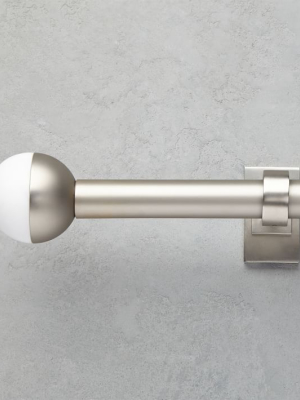 Decorative Sphere Finials - Marble/brushed Nickel