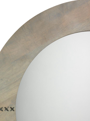 Jamie Young Owen Mirror In Gray Wood