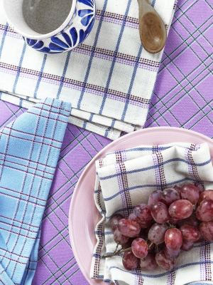 Chiapas Plaid Light Blue Napkin