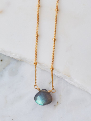 Stone Drop Choker, Labradorite