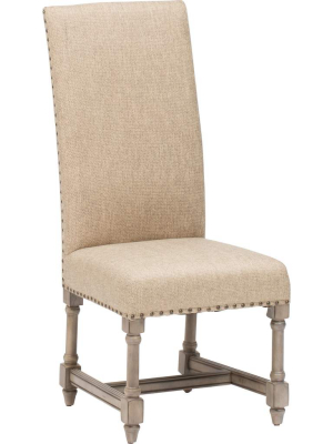 Baroque Linen Side Chair