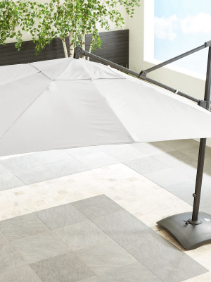 10' Sunbrella ® White Sand Square Cantilever Umbrella