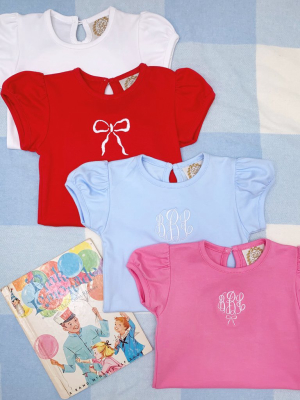 Penny's Play Shirt & Onesie (with Keyhole) - Hamptons Hot Pink