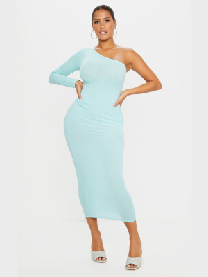 Shape Aqua Knit One Shoulder Midaxi Dress