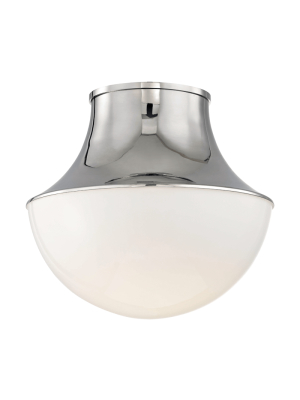 Hudson Valley Lighting Lettie Ceiling Lamp - Polished Nickel & White