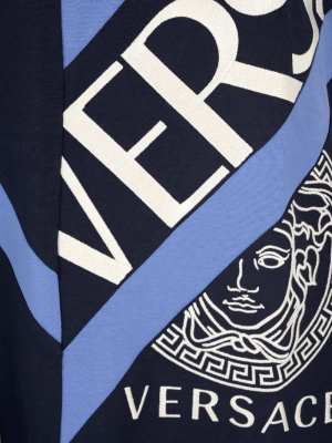 Versace Logo Print Crewneck T-shirt