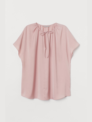 V-neck Satin Blouse