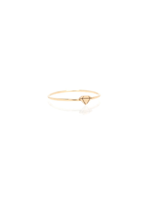 14k Itty Bitty Faceted Diamond Ring