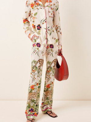 Silk Printed Pajama Pants