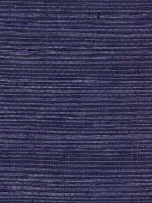 Sisal Grasscloth Wallpaper In Indigo From The Luxe Retreat Collection By Seabrook Wallcoverings