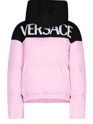 Versace Two-tone Padded Hooded Jacket