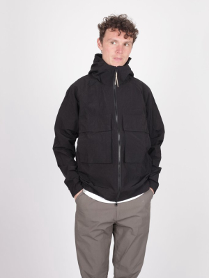 Hooded Runners Parka - Black