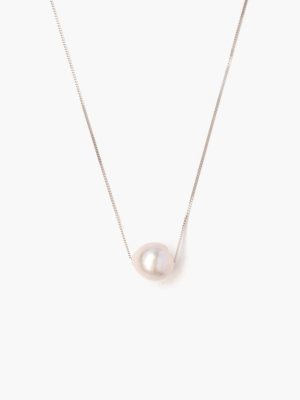 White Floating Pearl Necklace