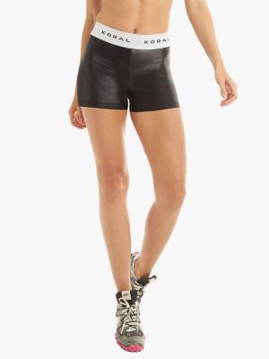 Aden Hot Infinity High Rise Shorts - Black/white