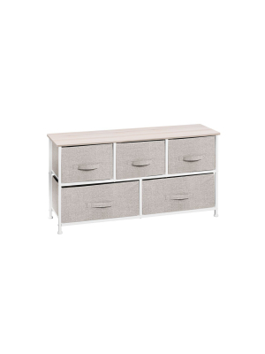 Mdesign Wide Dresser Storage Tower With 5 Drawers