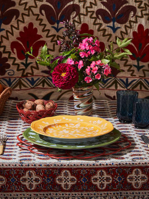 Ginori Floral Dinner Plate Yellow