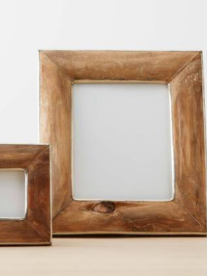 Pine And Silver Picture Frames