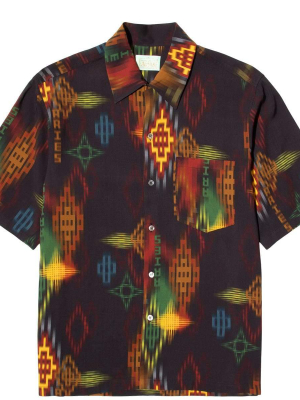 Ikat Print Hawaiian Shirt