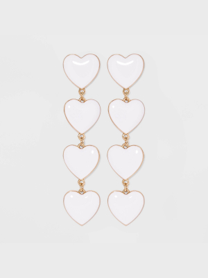 Sugarfix By Baublebar Stacked Heart Drop Earrings