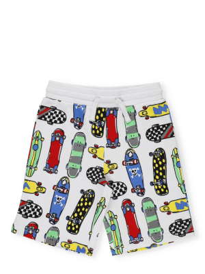 Stella Mccartney Kids Skateboards Print Shorts