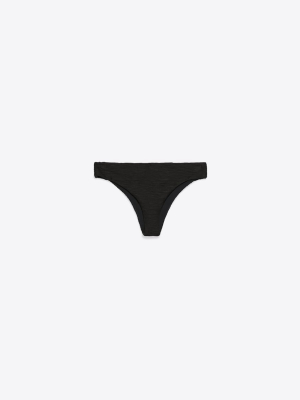 Textured Weave Bikini Bottom Trf