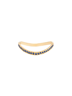 Wave Ring - Blue Sapphire