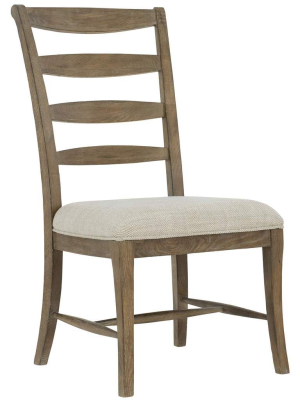 Rustic Patina Ladderback Side Chair, Peppercorn