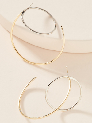 Soko Globe Mixed Metal Hoop Earrings