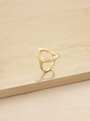 An Open Mind 18k Gold Plated Ring