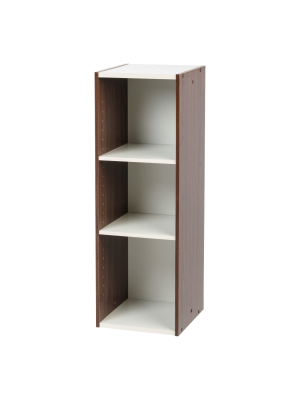 Iris 11" Slim Storage Shelf Walnut Brown