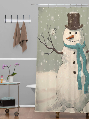 Snowman Shower Curtain - Deny Designs