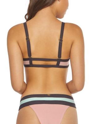 Pilyq Riviera Color Block Teeny Cut Bikini Bottom