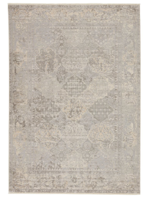 Jaipur Living Lourdes Trellis Gray/ Cream Runner Rug (2'6"x12')