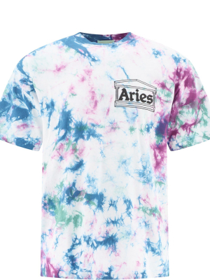 Aries Tie-dyed Crewneck T-shirt