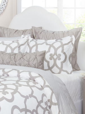 Dove Grey Florentine Duvet Cover