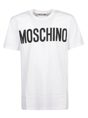 Moschino Logo Print Round Neck T-shirt