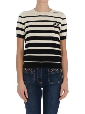 Elisabetta Franchi Striped Crewneck T-shirt