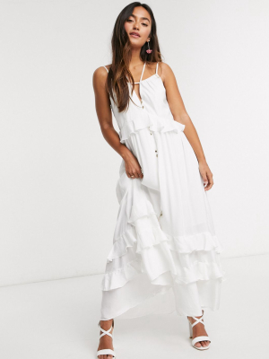 Ever New Tiered Maxi Dress In White