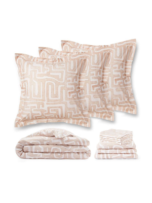 Blush Classic Kuba Cloth - Bedding Bundle