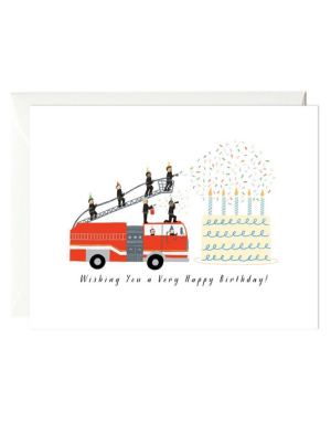 Birthday Firetruck Card - Pw5